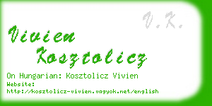 vivien kosztolicz business card
